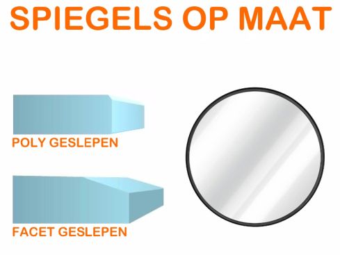 Spiegel op maat 6 mm rond (Facet geslepen)