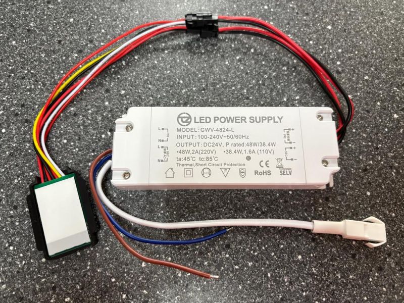 24v 4A 48 watt LED driver touch sensor - schakelaar - 230 volt output - Model: GWV-4824-L