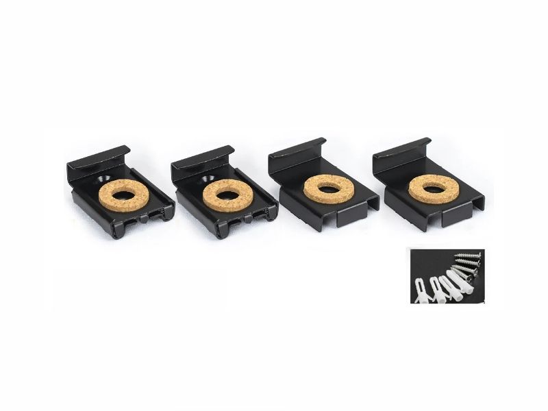 Spiegelklemset zwaar model - zwart