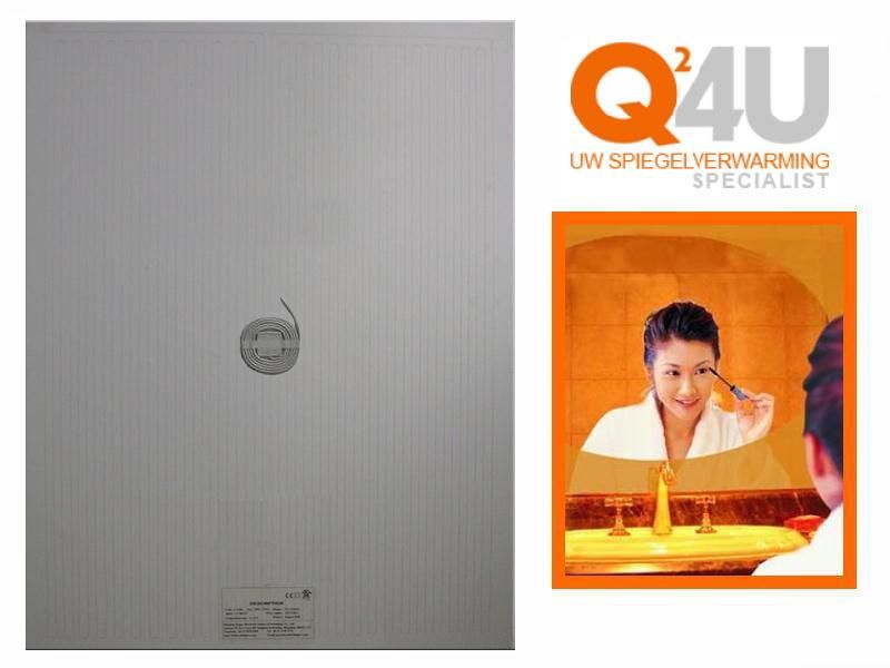 Badkamer spiegelverwarming Rond 820 x 1000 mm, 82 x 100 cm 230 volt