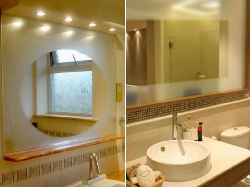 Badkamer spiegelverwarming, rond op maat, 24 volt -