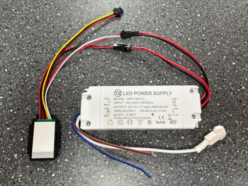 12v 4A 48 watt LED driver touch sensor - schakelaar - 230 volt output - Model: GWV-4812-L
