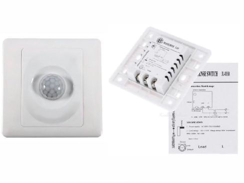 Infrarood aan/uit-schakelaar 230 volt – inbouw wandmodel – max. 150 watt