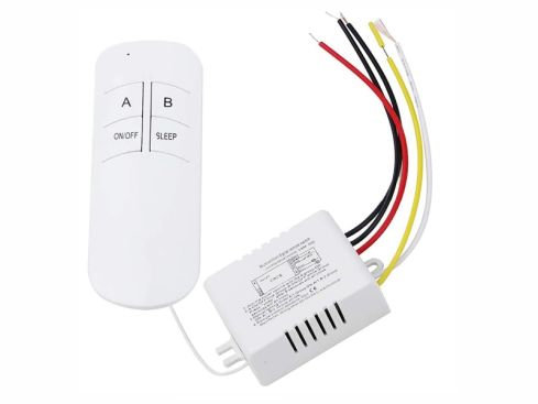 Draadloze schakelaar / afstandsbediening voor 2x 230 volt, (max 400 watt)